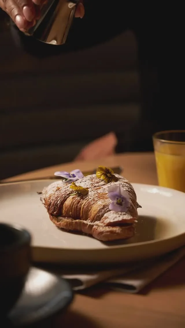 I vote pastries for breakfast, like this French toast croissant 🥐